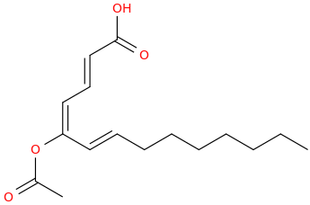 5 acetoxy tetradeca 2,4,6 trienoic acid, (e,e,e) 